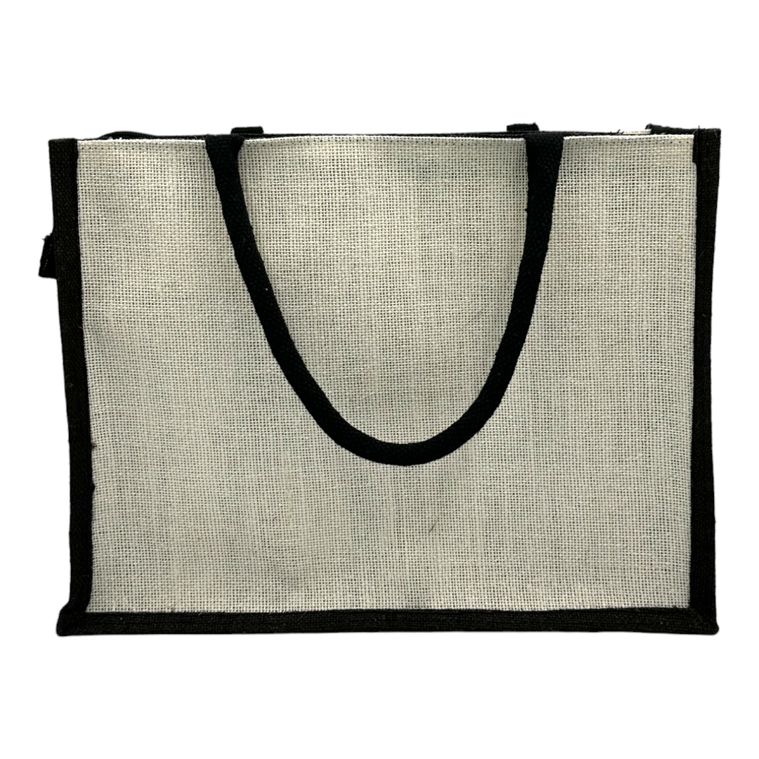 "Good Vibes Only" Jute Tote Bag