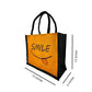 Jute Tote Bag with "Smile"
