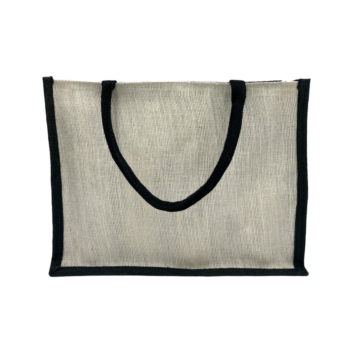 Jute Tote Bag with "Smile"