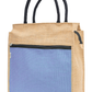 Jute Tote Bag with White Zipper Pocket