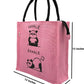 "Inhale Exhale" Panda Design Jute Tote Bag