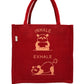 "Inhale Exhale" Panda Jute Tote Bag