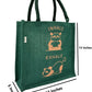 "Inhale Exhale" Panda Jute Tote Bag Jute Tot Bag