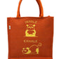 "Inhale Exhale" Panda Jute Tote Bag