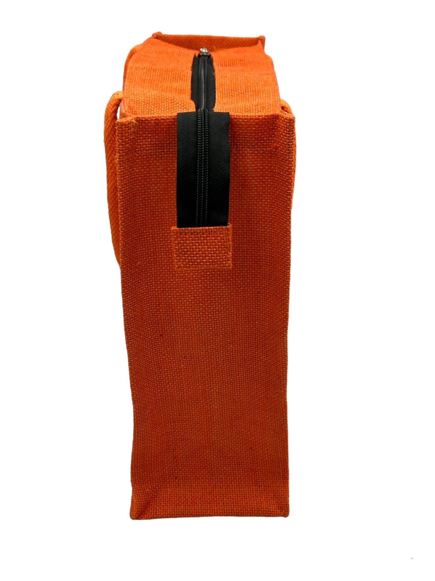 "Inhale Exhale" Orange Panda Jute Tote Bag