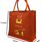 "Inhale Exhale" Orange Panda Jute Tote Bag