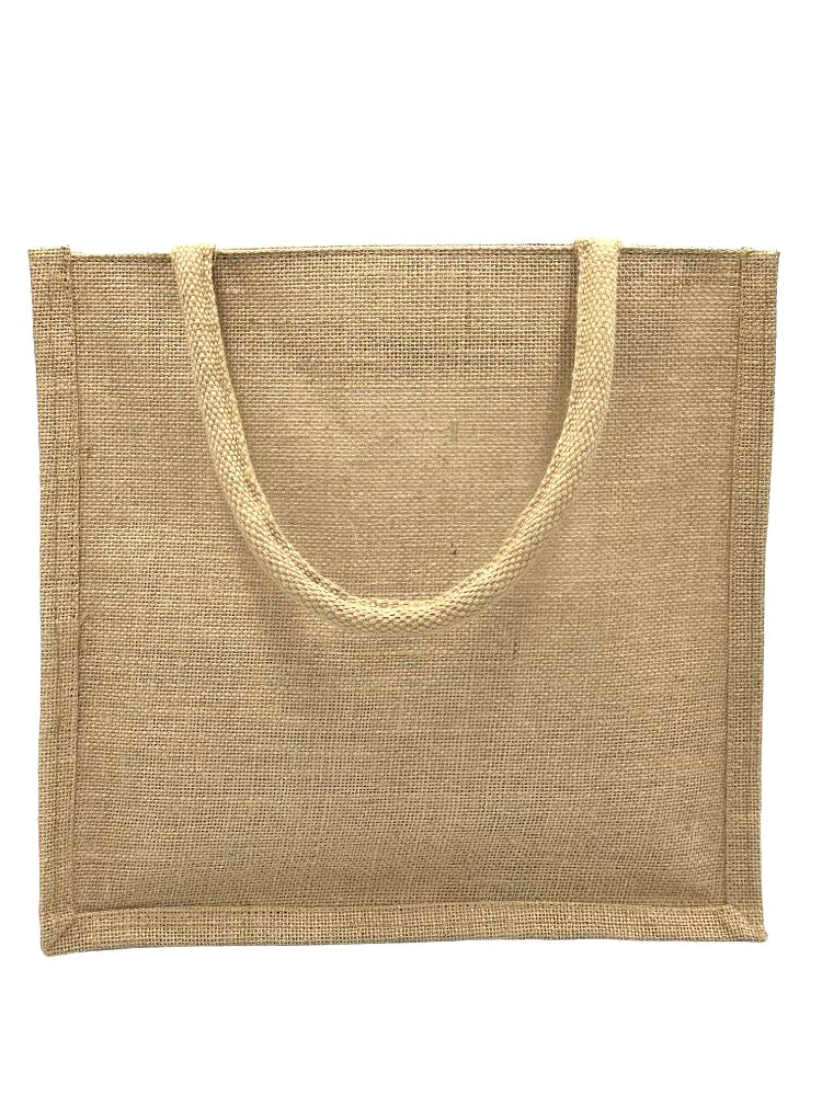 "Inhale Exhale" Panda Jute Tote Bag