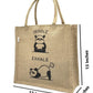 "Inhale Exhale" Panda Jute Tote Bag