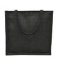"Inhale Exhale" Black Panda Jute Tote Bag