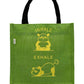 "Inhale Exhale" Panda Jute Tote Bag