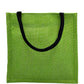 "Inhale Exhale" Panda Design Jute Tote Bag