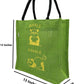 "Inhale Exhale" Panda Design Jute Tote Bag