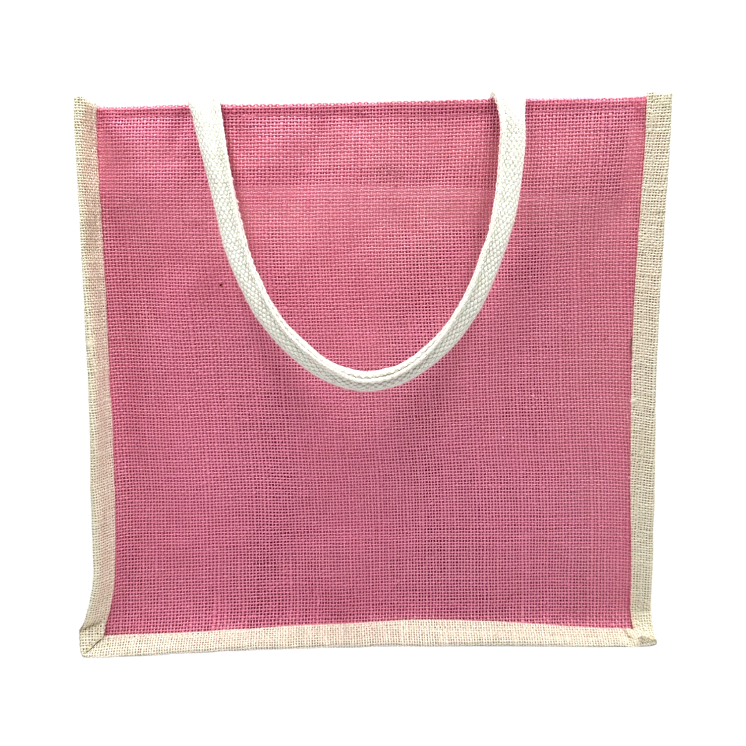 Classic Black Jute Tote Bag