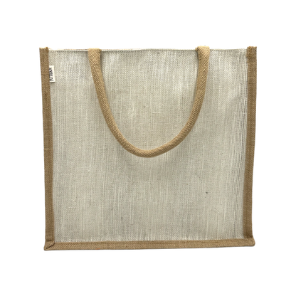 Eco-Friendly Two-Tone Jute Tote Bag