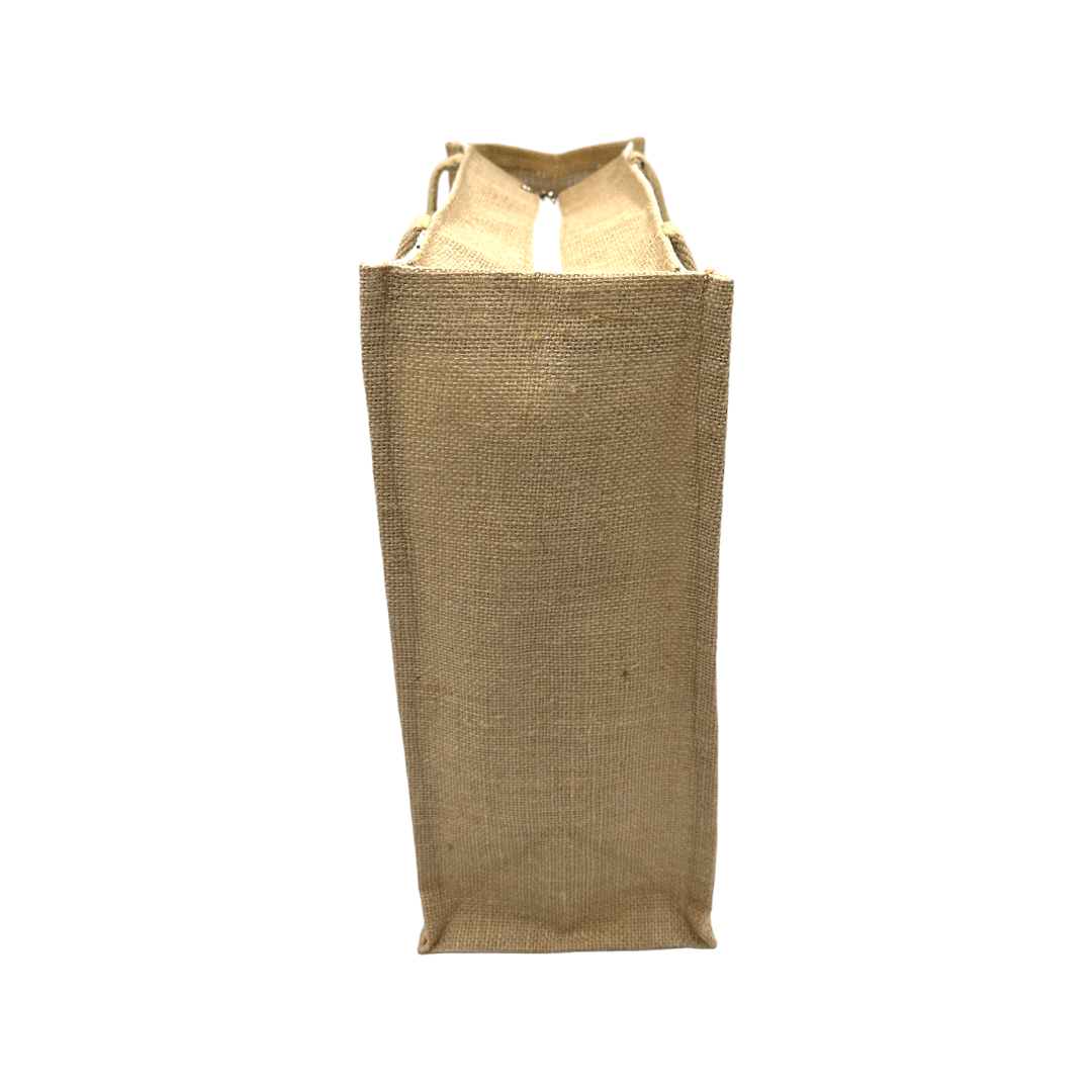 Eco-Friendly Two-Tone Jute Tote Bag