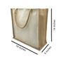 Eco-Friendly Two-Tone Jute Tote Bag