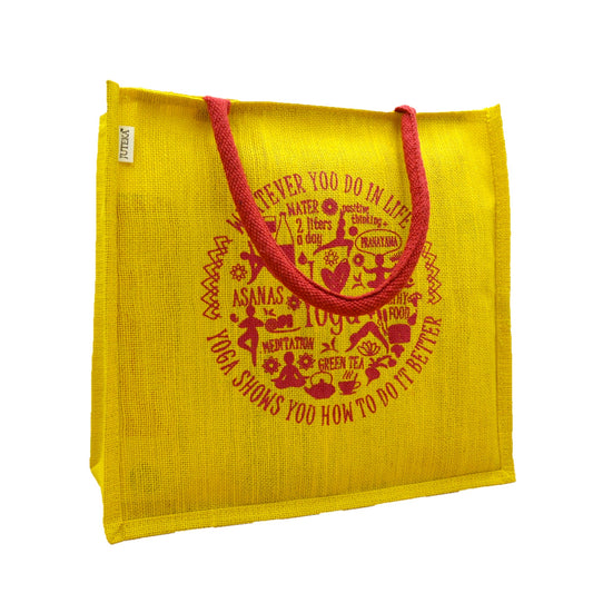 Eco-Friendly Yoga Jute Tote Bag