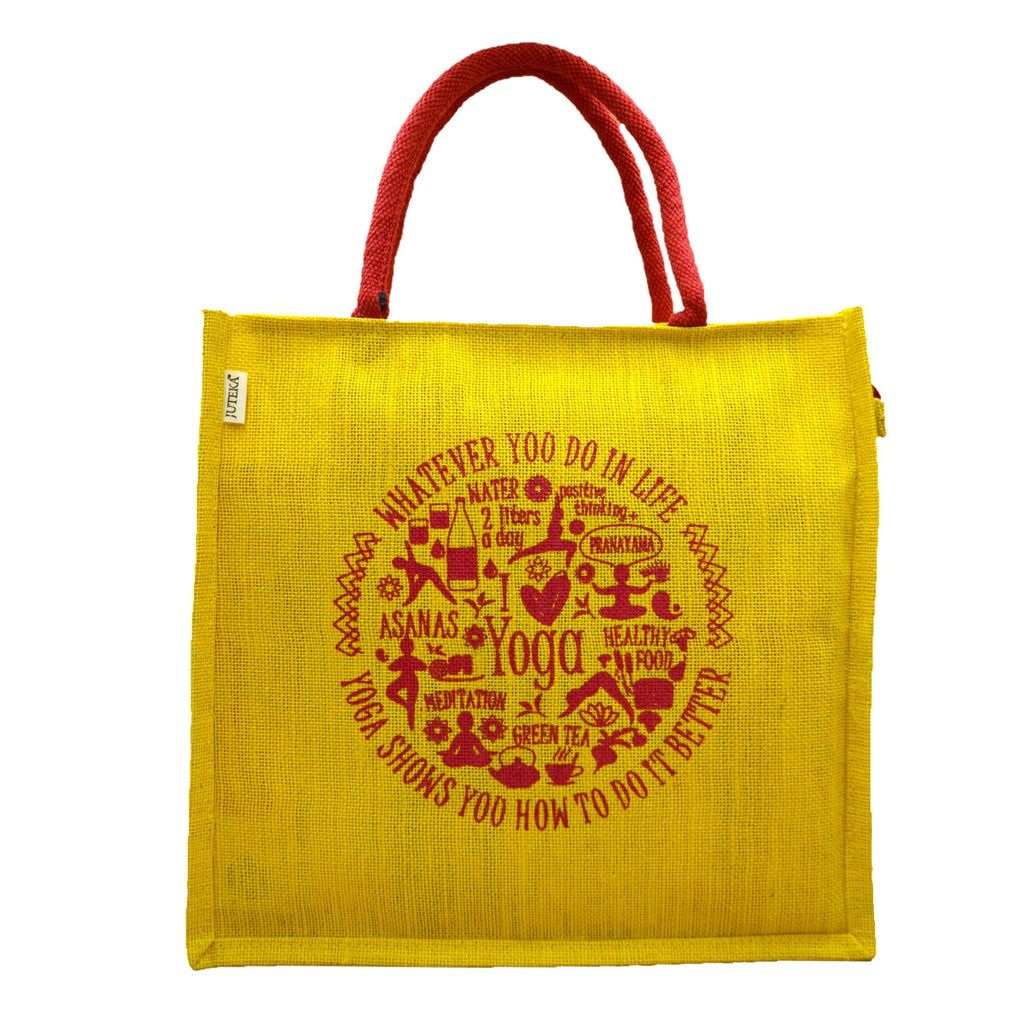 Eco-Friendly Yoga Jute Tote Bag