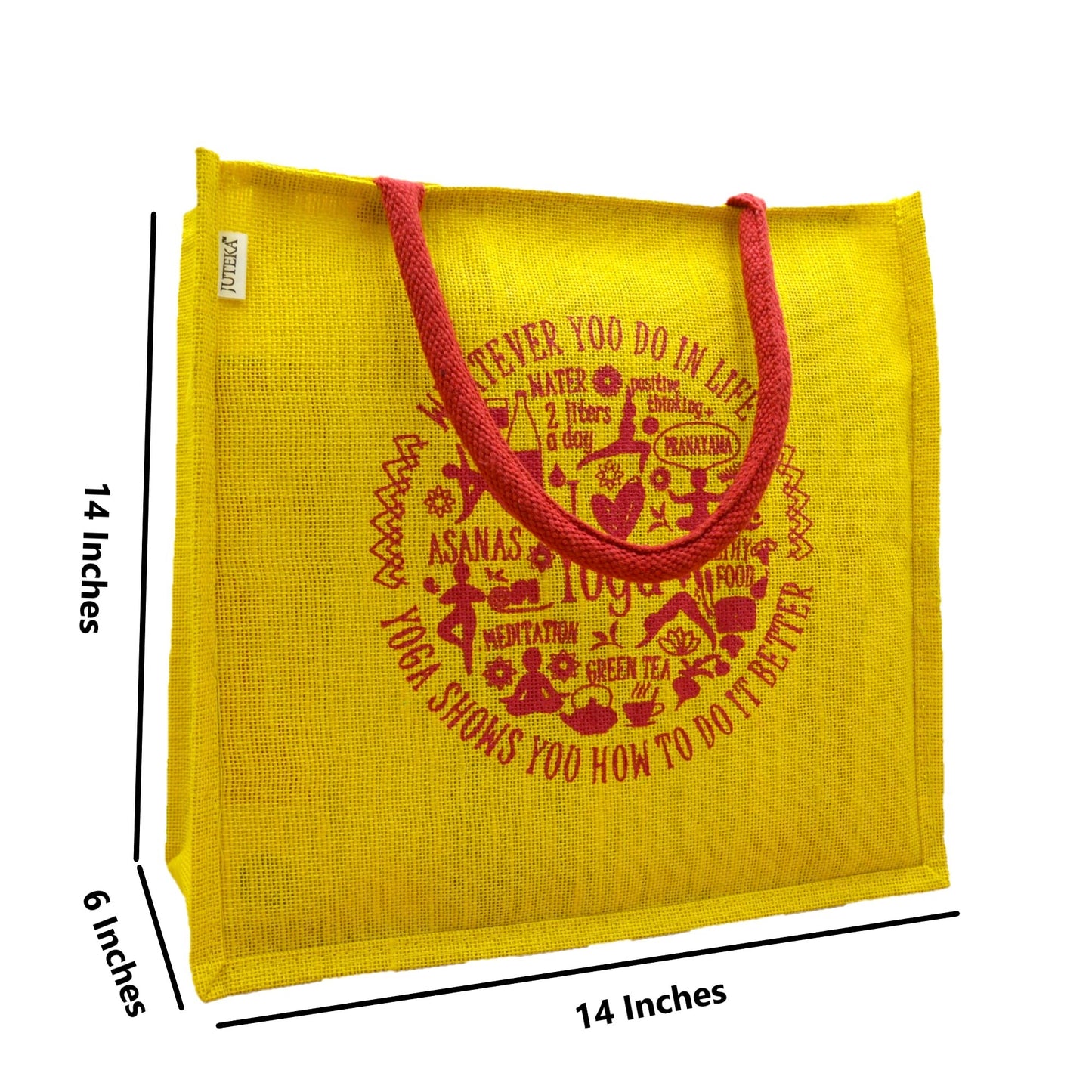 Eco-Friendly Yoga Jute Tote Bag