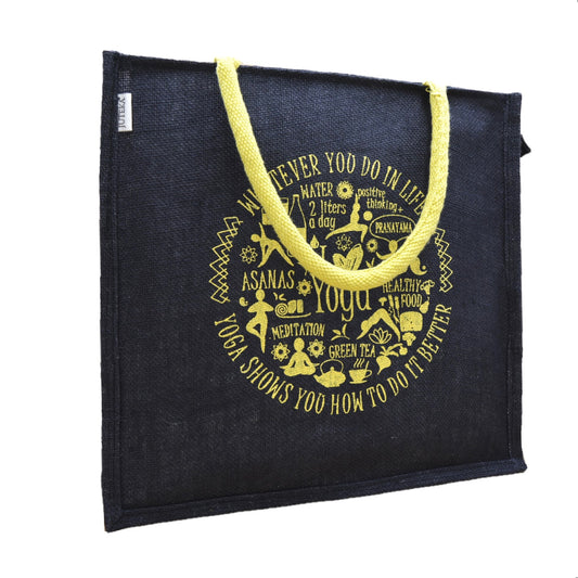 Eco-Friendly Yoga Jute Tote Bag