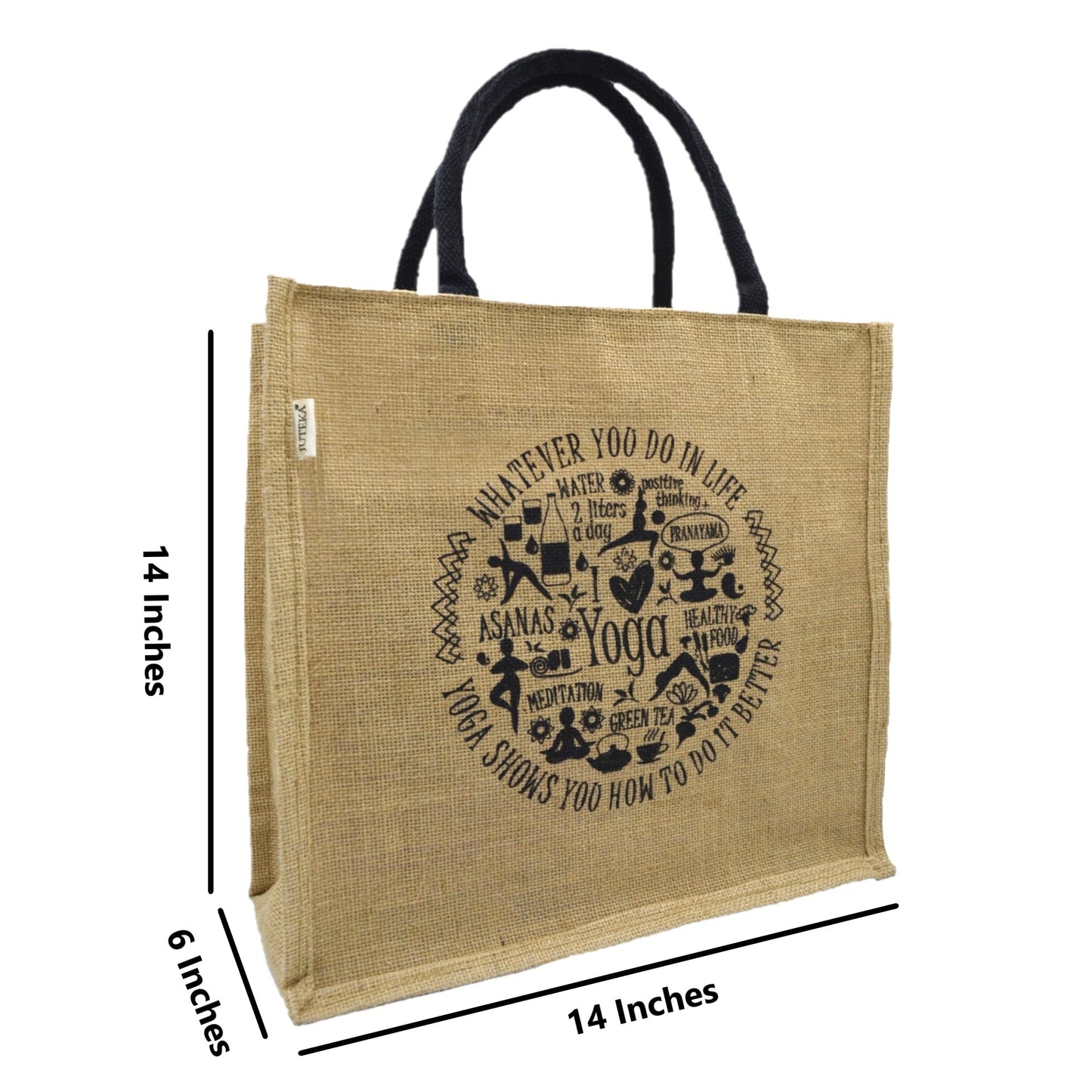 Eco-Friendly Yoga Jute Tote Bag
