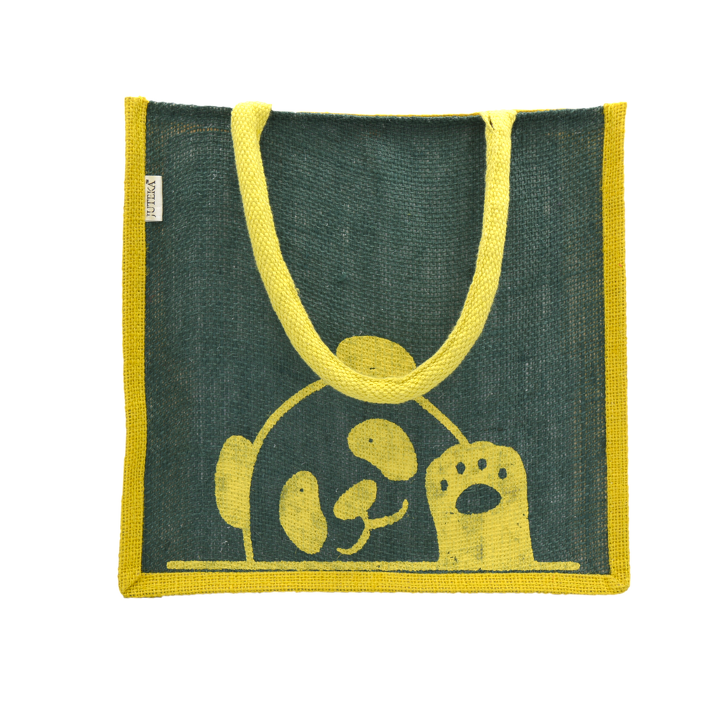 Jute Tote Bag (Panda)