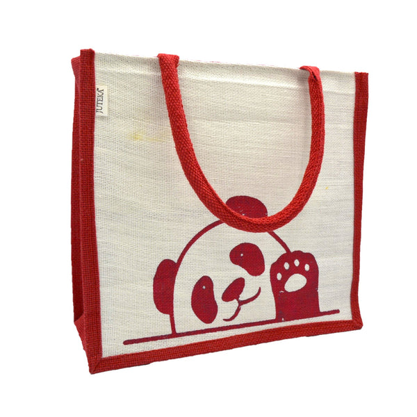 Jute Tote Bag (Panda)