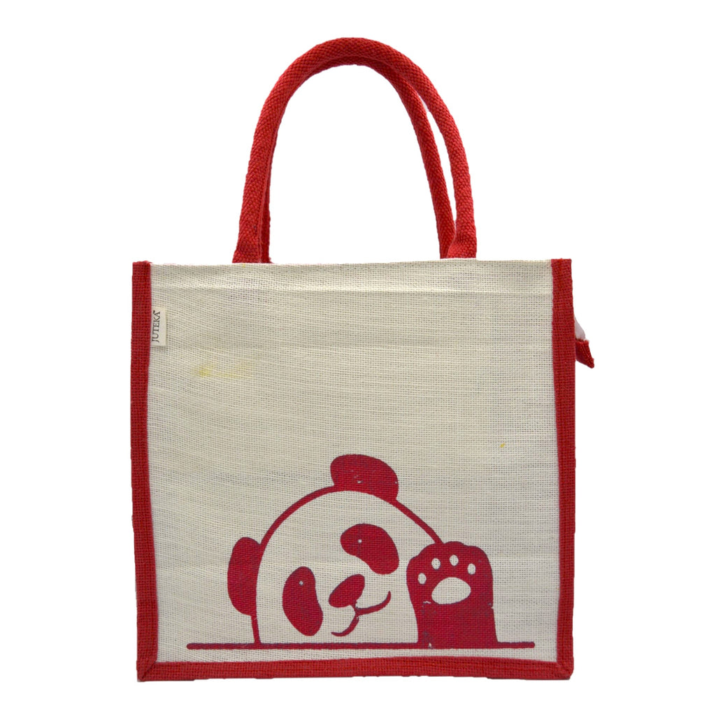 Jute Tote Bag (Panda)