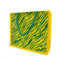 Vibrant Yellow & Green Tiger Print Jute Tote Bag