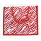 Bold Red & White Tiger Print Jute Tote Bag