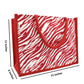 Bold Red & White Tiger Print Jute Tote Bag