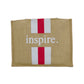 Inspire Jute Tote Bag – with Red & White Stripes