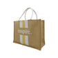 Inspire Jute Tote Bag – Yellow & White Stripes