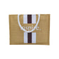 Inspire Jute Tote Bag – Black with White Stripes