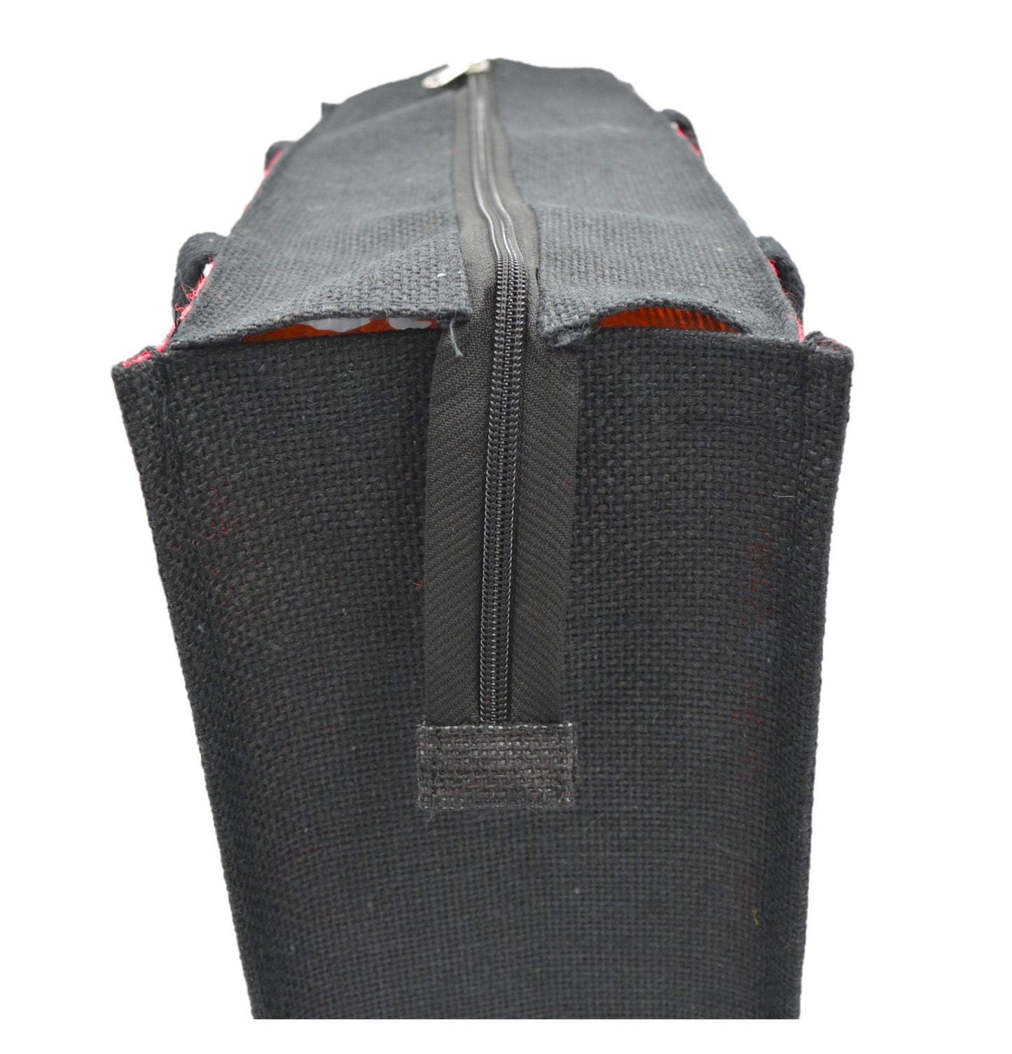 Diamond Pattern Jute Tote Bag