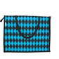 Diamond Pattern Jute Tote Bag