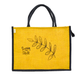 Jute Tote Bag with Stylish Leaf Print