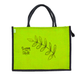 Jute Tote Bag with Stylish Leaf Print