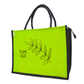 Jute Tote Bag with Stylish Leaf Print