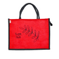 Jute Tote Bag with Stylish Leaf Print