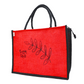 Jute Tote Bag with Stylish Leaf Print