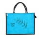 Jute Tote Bag with Stylish Leaf Print