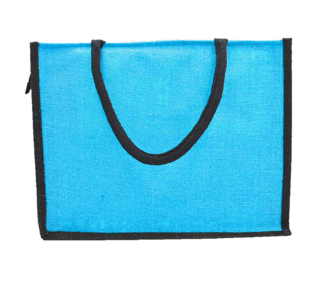 Jute Tote Bag with Stylish Leaf Print