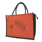 Jute Tote Bag with Stylish Leaf Print