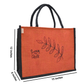 Jute Tote Bag with Stylish Leaf Print