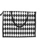 Diamond Pattern Jute Tote Bag