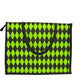 Diamond Pattern Jute Tote Bag