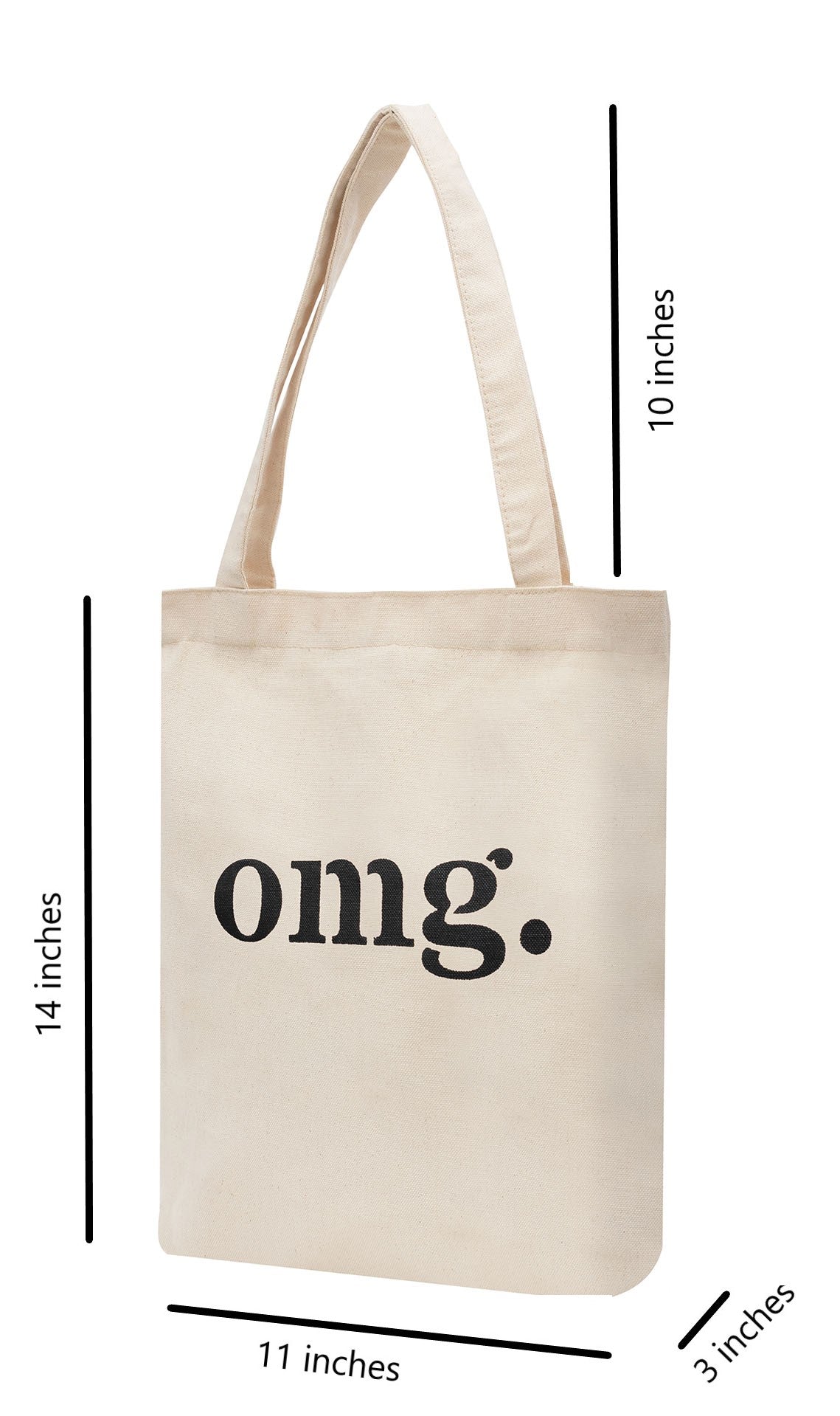 "OMG." Cotton Tote Bag – Trendy & Fun