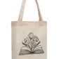 Floral Book Lover Cotton Tote Bag