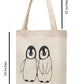 Cotton Tote Bag (Adorable Penguin Friends)
